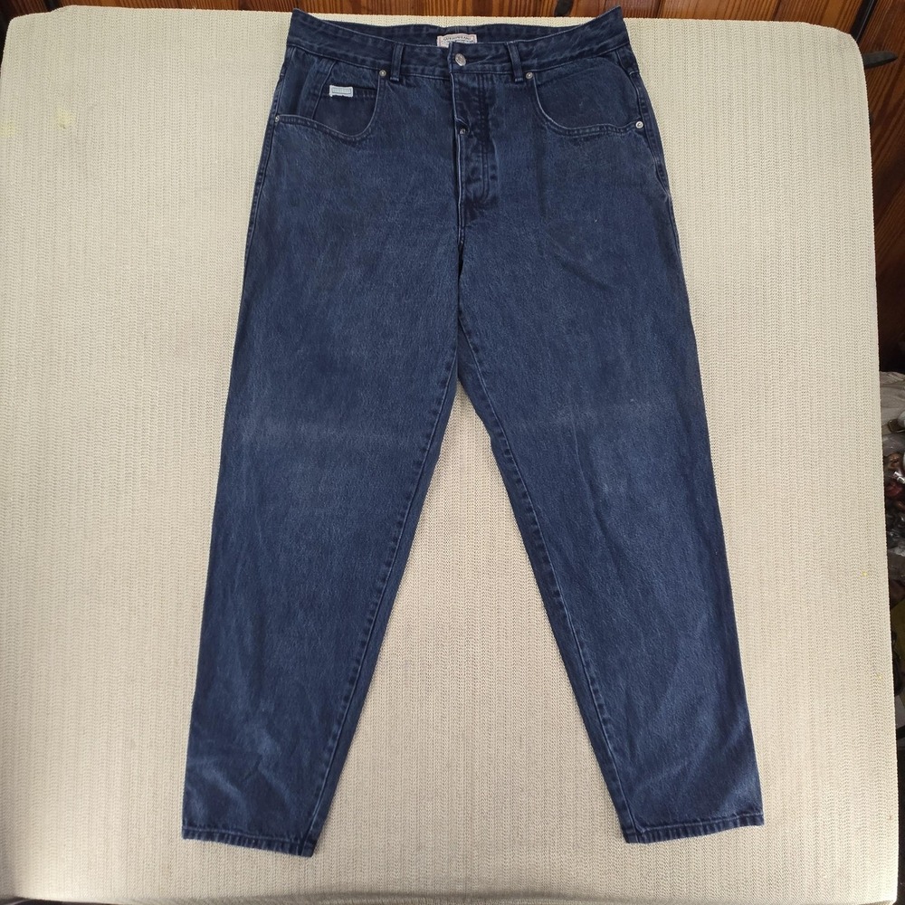 Vintage Guess Jeans Mens 40x34 Blue Baggy Relaxed Tapered Denim Pants USA Made